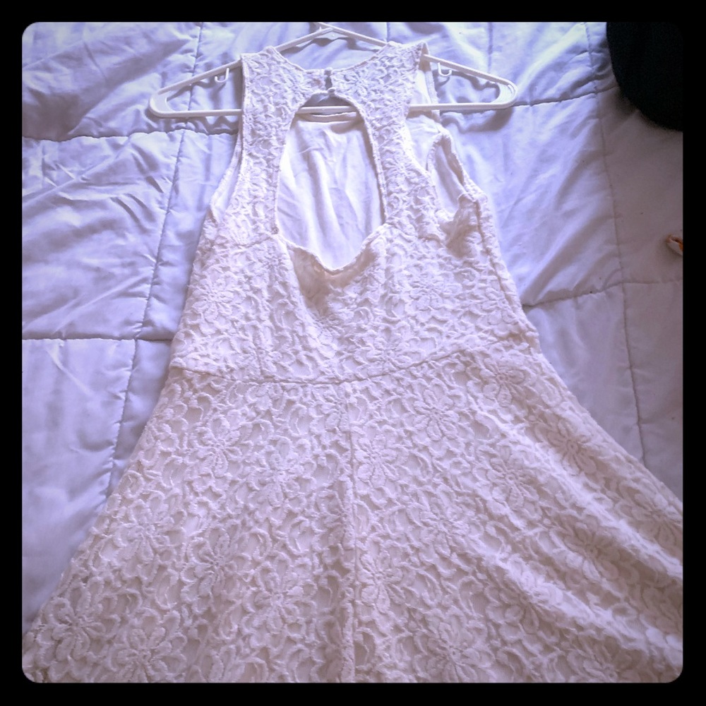 Hollister White, sleeveless lace dress
